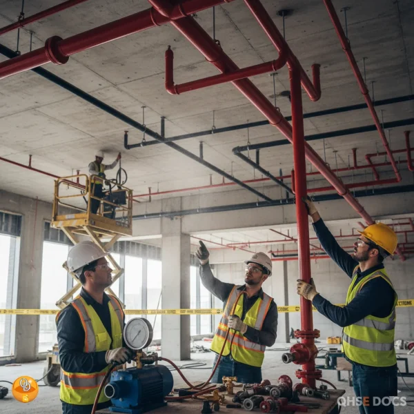 Risk Assessment for Installation Testing Firefighting Piping System and Accessories