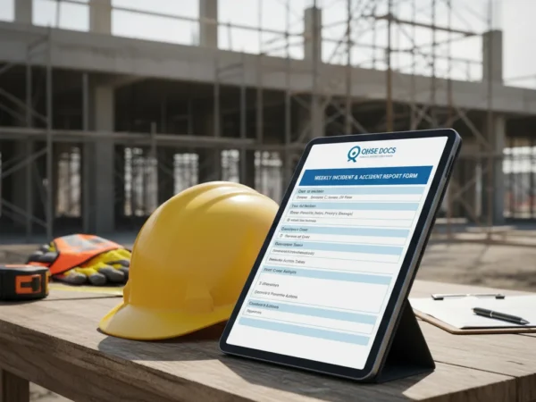 Weekly Incident & Accident Report Form